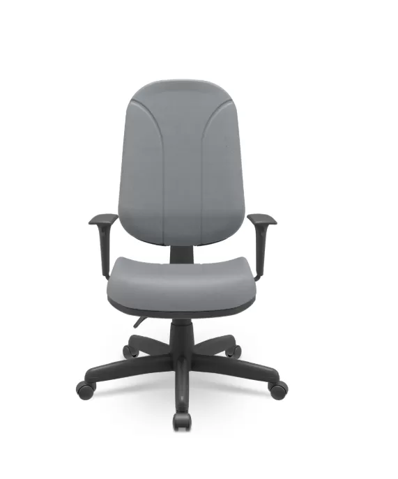 Poltrona Operativa ergonômica NR17 com braço regulável Sintético preto