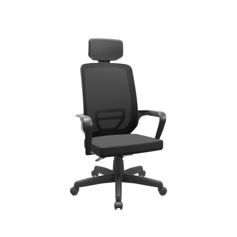 Cadeira Presidente Adrix Relax Com Apoio De Cabeça - Base Standard - Plaxmetal