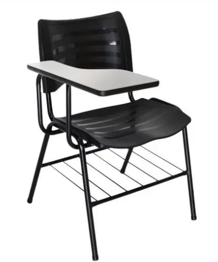 Cadeira ISO Universitaria Com Prancheta Fixa - Preta